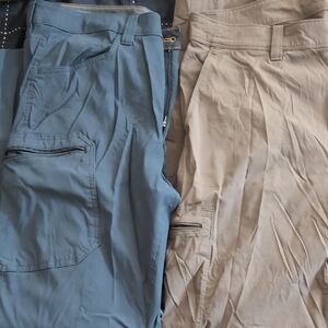 L.L. Bean Men's Cargo Pants - Blue and Tan